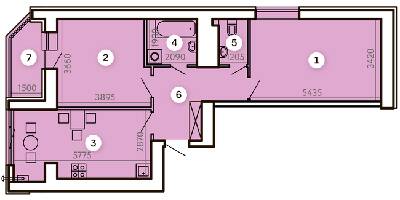2-комнатная 65.69 м² в ЖК Kvartal от 19 500 грн/м², Запорожье