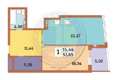 1-комнатная 51.65 м² в ЖК Costa fontana от 41 184 грн/м², Одесса