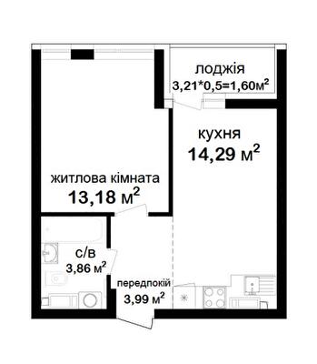 1-комнатная 36.92 м² в ЖК Феофания City от 49 000 грн/м², Киев
