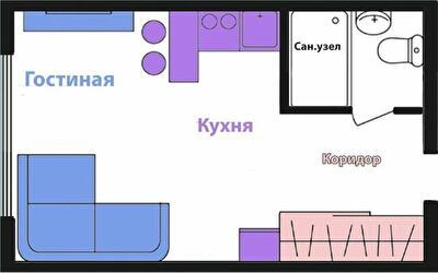 1-кімнатна 22.8 м² в ЖК Воробьевы горы на полях-3 від 23 000 грн/м², Харків